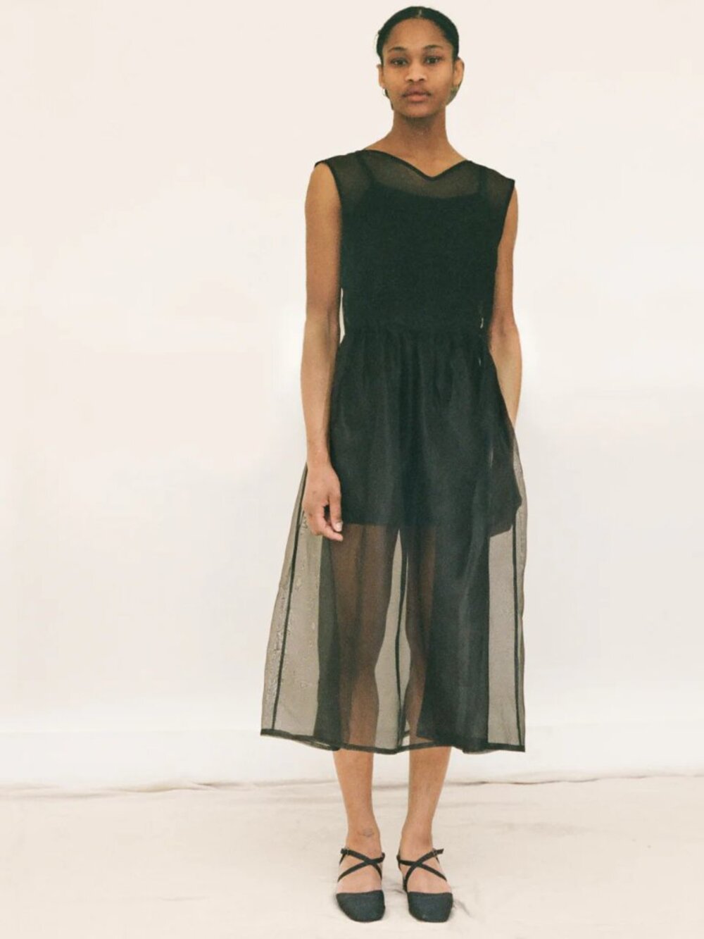 Salter House Ghost Dress in Black Silk Organza